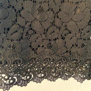 H&M Black lace pencil skirt